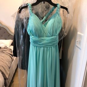 Christina Wu Aqua Bridesmaids Dress